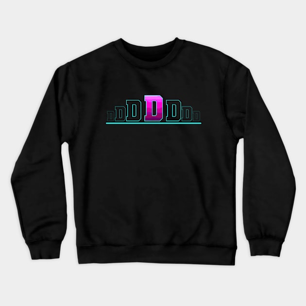 Letter D Crewneck Sweatshirt by T-Shirts Zone